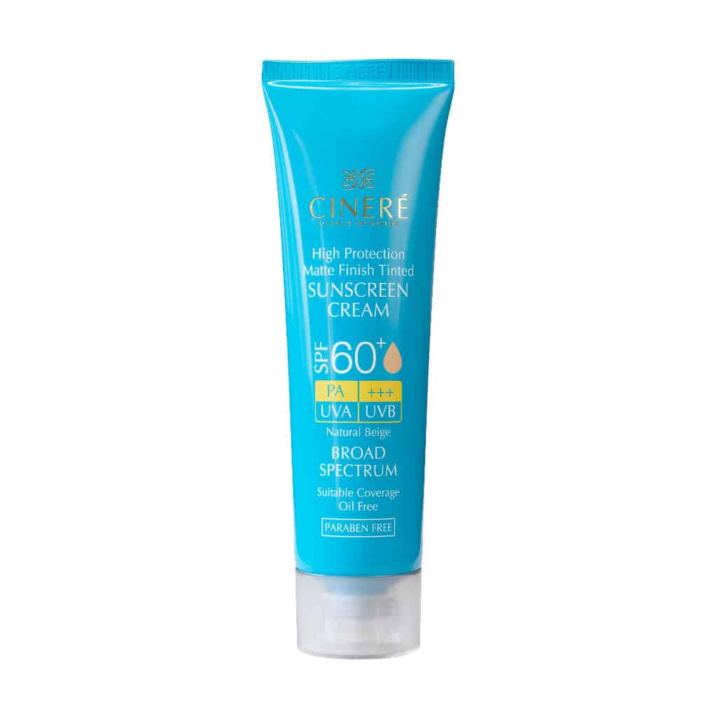 کرم ضد آفتاب پوست چرب SPF60 بژ طبیعی سینره